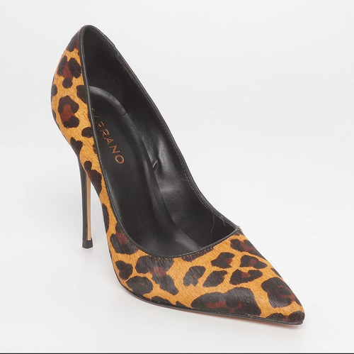 Scarpin Carrano Em Couro Animal Print 35