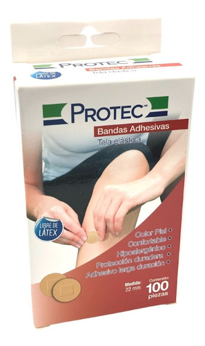 Curitas Bandas Adhesiva Protec Redonda 5 Cajas C/100 500 Pzs