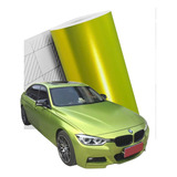 Rollo Vinil Automotriz Verde Limon Mate Cromo  18m