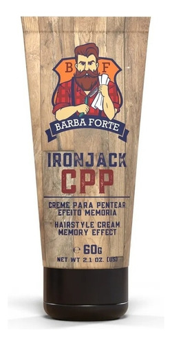 Creme Pentear Efeito Memória Modela Ironjack Barba Forte 60g