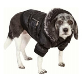 Parka Para Mascotas De Moda Metálica, Negro, Large