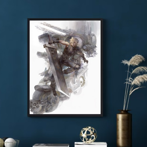 Cuadro Final Fantasy 7 Cloud Strife Sephiroth 20x30 Tifa