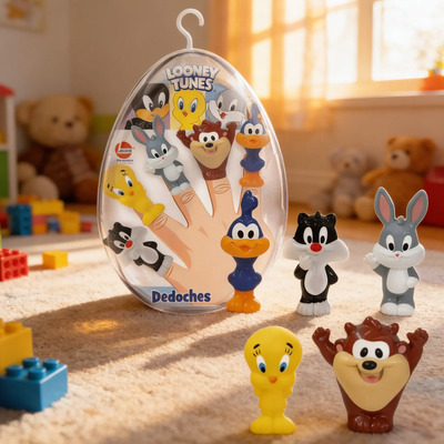 Brinquedo Dedoches Turma Looney Tunes Nos Ovos De Pascoa