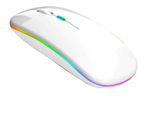 Mouse Recarregável Sem Fio Wireless Com Led Rgb  Ergonômico 