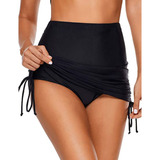 Bikini Acanalado Con Falda Lateral Ceñida Para Mujer, Pantal
