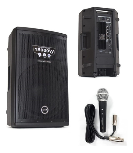 Cabina Activa 15 Soundpower L315d-plus 18000w + Micrófono 