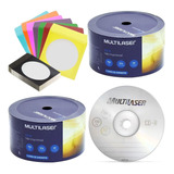 200 Cd-r Virgem Multilaser+200 Envelopes De Papel C/ Visor