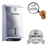 Dispenser Papel Higiênico Cai Cai Inox Chave Segredo Proflux