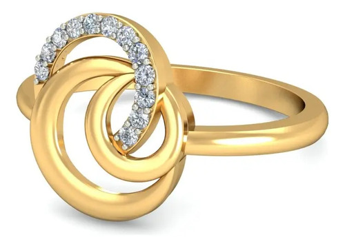 Anillo Eclipse Doble Joyería M De León Oro 10k + Regalos