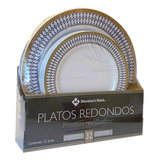 32 Platos Desechables Premium Reutilizables Members Mark