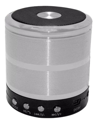 Alto-falante Altomex Caixa De Som Mini Speaker Ws-887 Com Bluetooth Prata