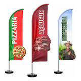 Wind Banner 3d Kit Completo Faca Dupla Face Vários Temas