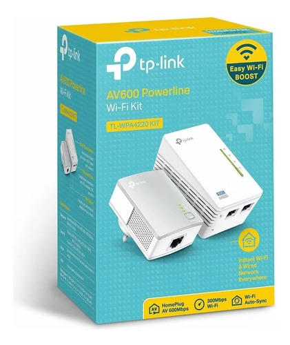 Adaptador Powerline Tp-link Tl-wpa4220kit V5 Blanco 