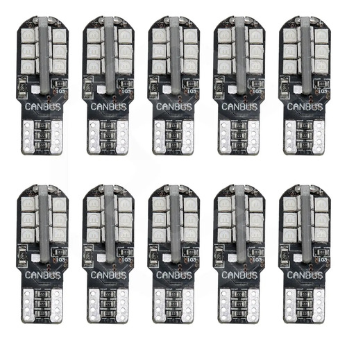 Kit 10 Focos Pellizco T10 24 Leds Canbus 3030 Alta Potencia
