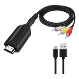 Adaptador De Cable Compuesto Av/rca Cvbs A Hdmi (macho) 1080