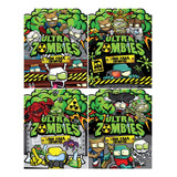 Lote X 4 Libros Infantiles Para Colorear Ultra Zombies