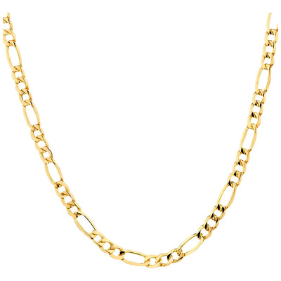 Cadena Figaro 3x1 Oro 10k Kilates 50cm 2.8mm Italy Unisex Color Amarillo | MercadoLibre