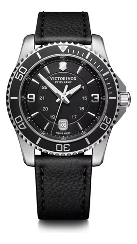 Reloj Victorinox Maverick Hombre Cuero Suizo Fecha 241862