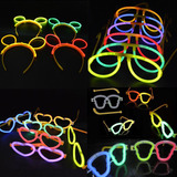 6 Lentes Luminoso Fluor Diferentes Diseños Fiesta Fluor Neon