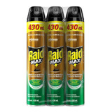 Pack X3 Insecticidas En Aerosol Raid Cucarachas E Insectos