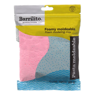 Foamy Moldeable Barrilito Manualidades Escolar Bolsa 50g Color Rosa Pálido | MercadoLibre