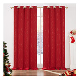 Cortinas Navideñas Para Sala De E , Cortinas Rojas Y D...