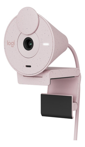Logitech Brio 300, Webcam Full Hd 1080p, Rightlight 2, Rose 