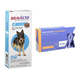 Bravecto De 20 A 40kg Antipulgas E Carrapatos + Vermífugo