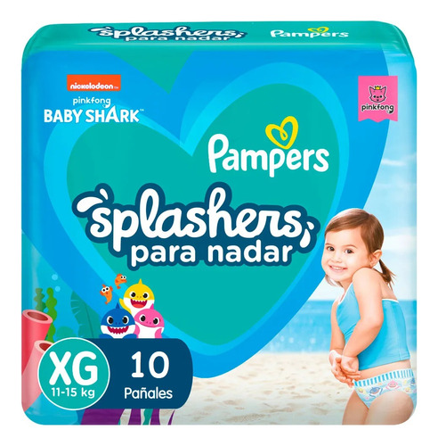 Pampers Splashers Pañal Para El Agua G - Xg 10u