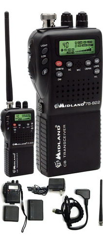 Radio Cb Midland Portatil Micromobile 40 Canales 75-822 Bandas De Frecuencia 0 Color Negro