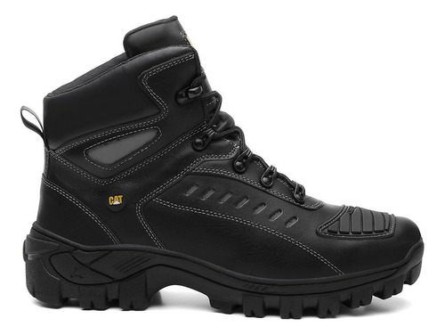 Bota Caterpillar Motoqueiro Masculina Resistente Couro Nl226