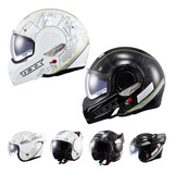 Capacete Texx Stratos Scratched Modular Abertura De 180°