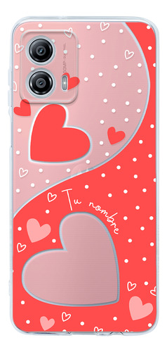 Funda Para Motorola Para Mujer Corazones Con Tu Nombre