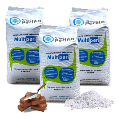 Construcción Aislante Perlita Mineral Expandida 100 Lts 3 Pz | Envío gratis