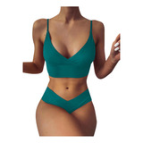 Mujeres Vendaje Bikini Conjunto Push-up Bañador Brasileño