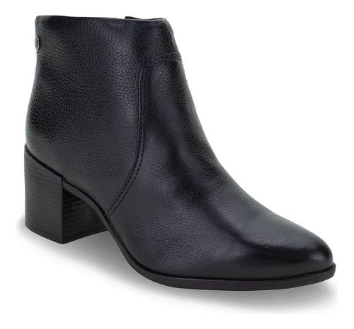 Bota Feminina Bottero Cano Curto Salto Couro 314721 Preto