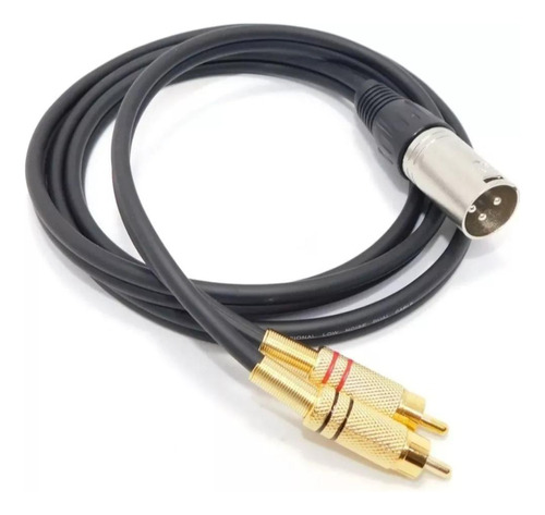 Cable Canon Xlr A 2 Rca Macho 2 Mts Audio Mixer Potencia