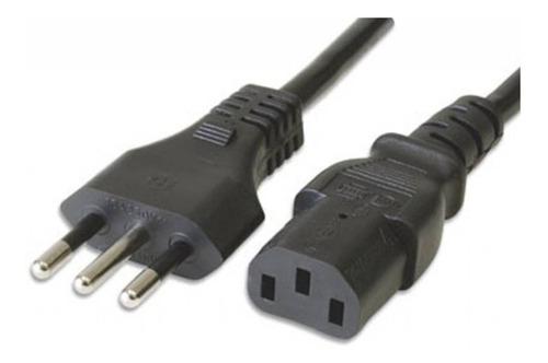 Cable Fuente De Poder 1.8 M Negro Interlock Cs Click Calidad