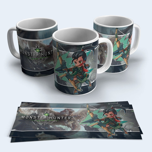 Taza O Tazon Video Juego Monster Hunter 4  + Caja