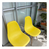 2 Sillas Estilo Eames Amarillas