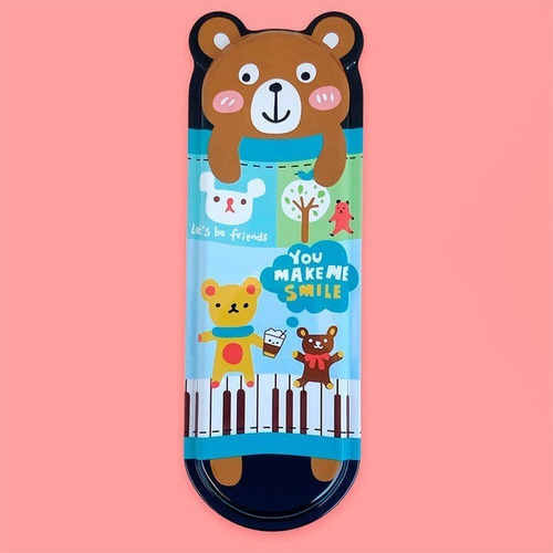 Estuche Metálico Oso Para Lápices Escolar