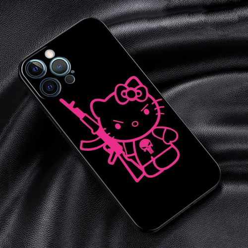 Funda De Cristal Con Dibujos Animados De Hello Kitty Para Ip