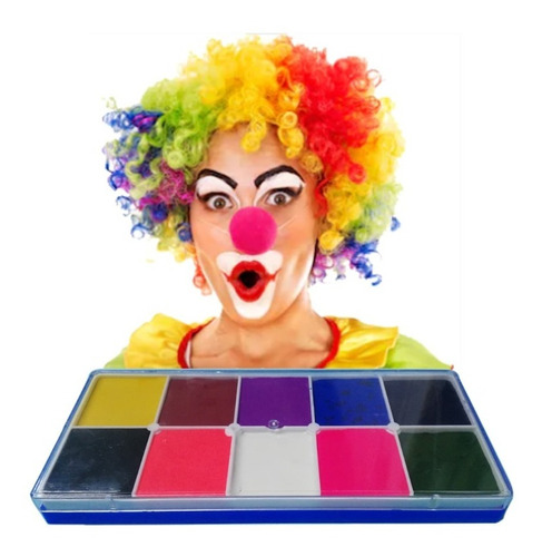 Maquillaje Para Payaso (paleta De Colores).