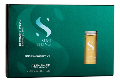 Alfaparf, Semi Di Lino, Sos Emergency Oil 13ml X 6 Unidades