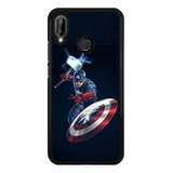 Funda Protector Para Huawei Capitan America Marvel 07 N