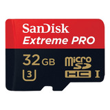 Cartão De Memória Sandisk Sdsdqxp-032g-g46a  Extreme Pro Com Adaptador Sd 32gb