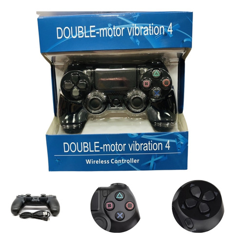 Controle Sem Fio Preto Para Ps4 Double Motor Wireless