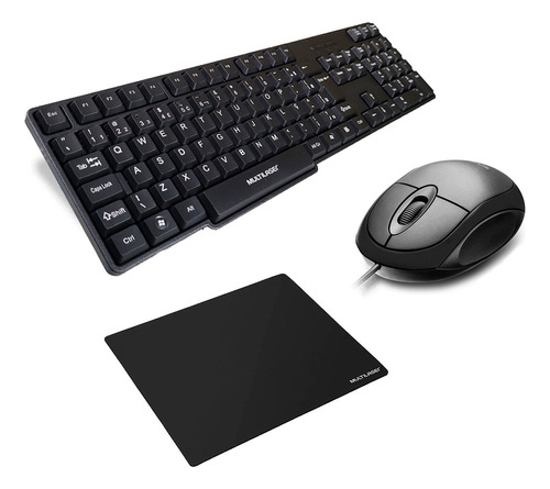 Kit Escritório Teclado Mouse Brinde Mousepad Simples Barato