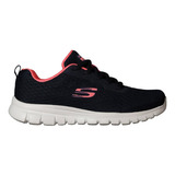 Tenis Deportivos Skechers Graceful En Color Negro Mujer