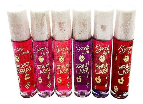 Kit 6 Batom Gloss Labial Infantil Fantasy Discoteen Crianças Cor Coloridos